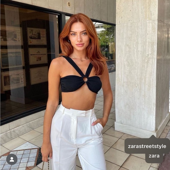 Zara wide leg pants pleated men’s style blogger viral straight - Picture 2 of 10